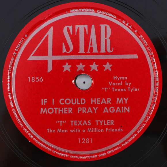 "T" Texas Tyler, God Put A Rainbow In The Sky 1948 78 rpm 10" Record 4-Star 1281 - Picture 3 of 12